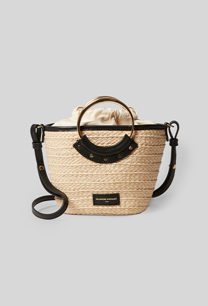 Petit sac panier tressé et anneau