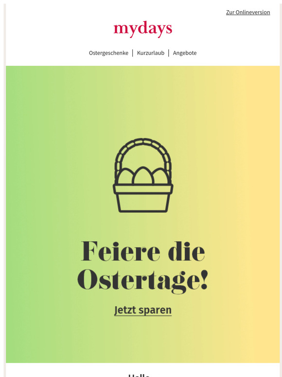 Zu Ostern: Erlebnisse mit bis zu -25 % 🌷