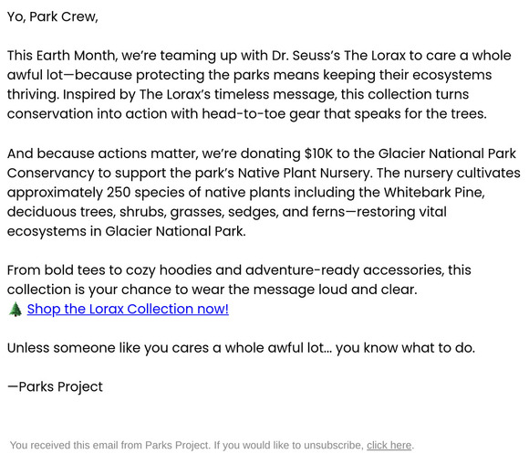 Speak for the Trees – The Lorax x Parks Project is Here!