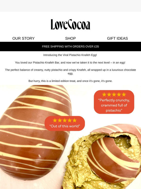 The Dubai Pistachio Egg is here! ✨