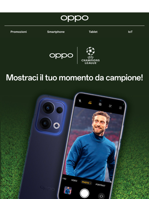 Condividi il tuo momento da campione con OPPO!