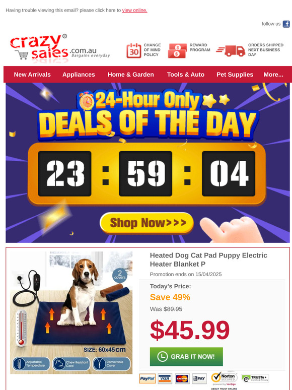 Electric Pet Heater Blanket – Just $45.99 for Extra Comfort