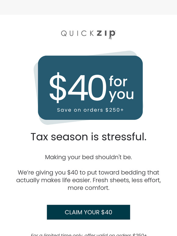 VIP we’re giving you $40 to spend on comfy sheets