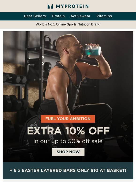 Fuel up: Extra 10% off your order