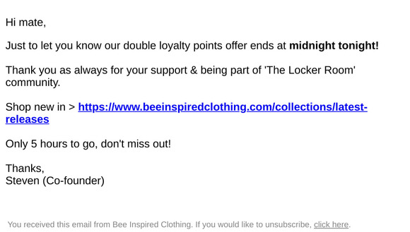Double Points Ends Tonight! 😬⏳