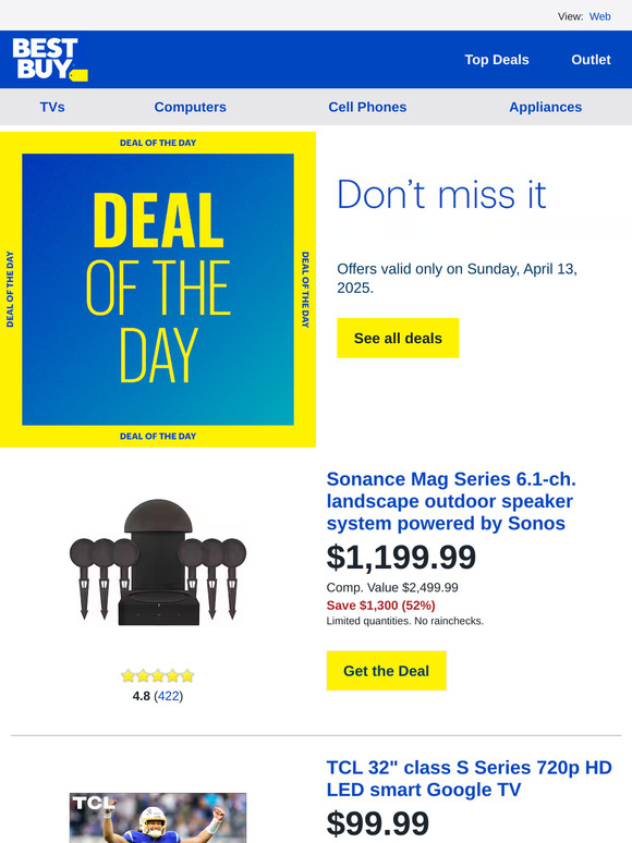 Today only: Save over 50% on a Sonance outdoor speaker system, plus more