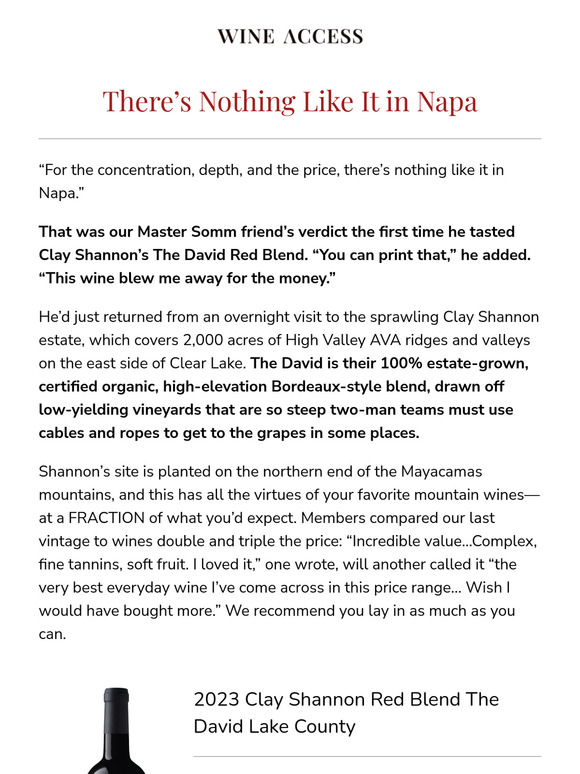 58% Off! “This Wine Blew Me Away for the Money”