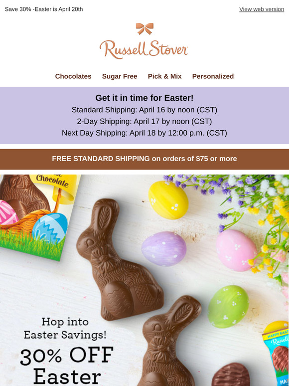🐰 30% off Easter Chocolates 🐰
