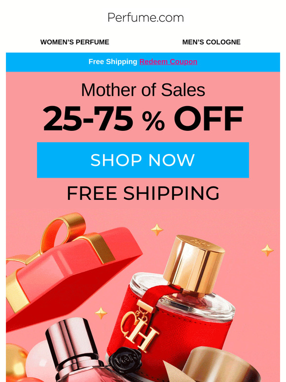 Up to 75% - The Mother of All Sales Starts Now!