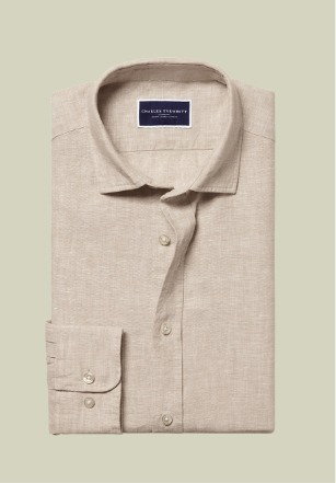 Pure Linen Shirt - Oatmeal