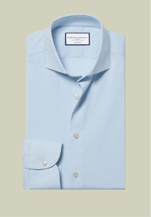Non-Iron Performance Twill Shirt - Sky Blue