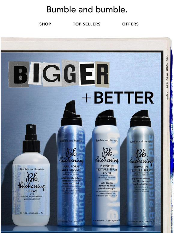 Go bigger with our hair-thickening stylers.