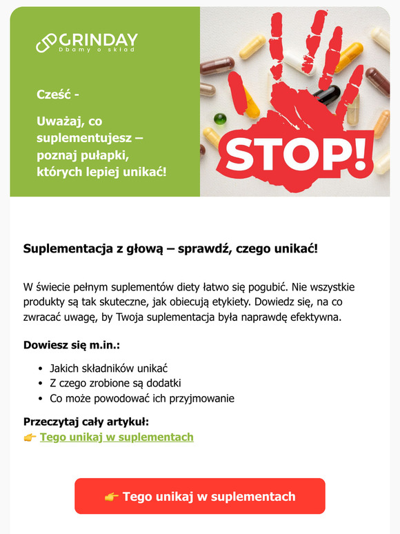 Tego ⚠️ unikaj w suplementach diety!👎
