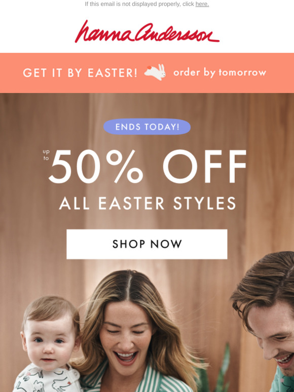 Up To 50% Off Easter Ends Today! Hop To It