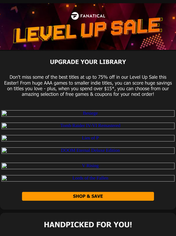 Level Up Sale has arrived!