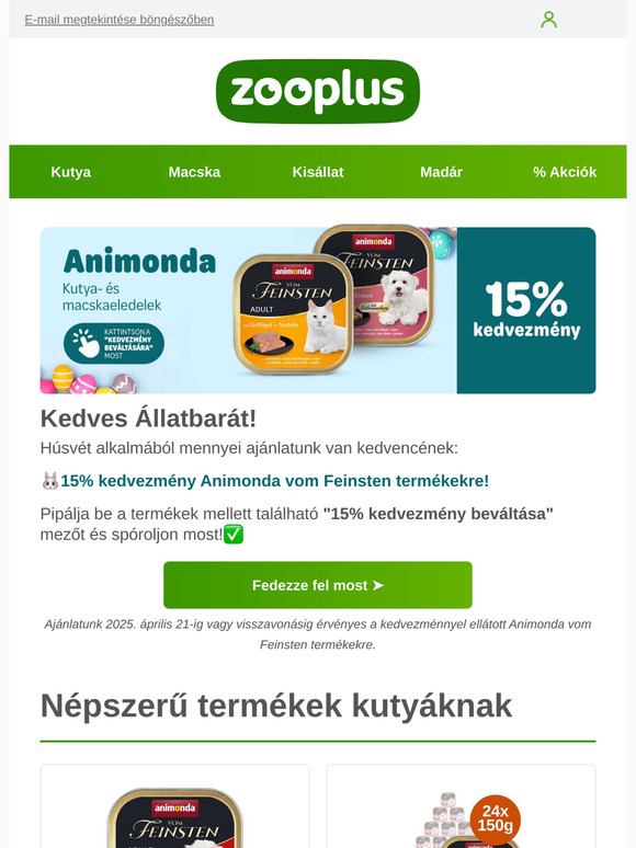 15% Animonda vom Feinsten eledelekre