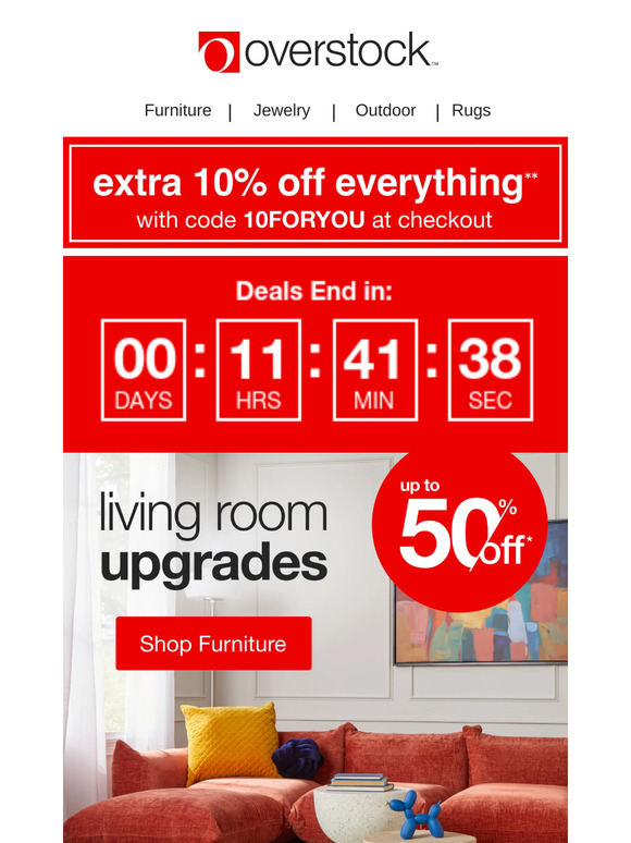 Save up to 50% Off Fabulous Living Room Updates 🛋️