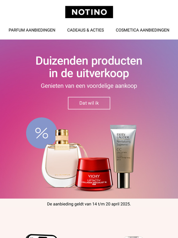 Kies uit duizenden producten in de uitverkoop!