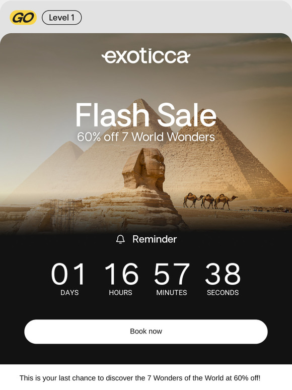 🏃 Last chance: 60% off 7 World Wonders