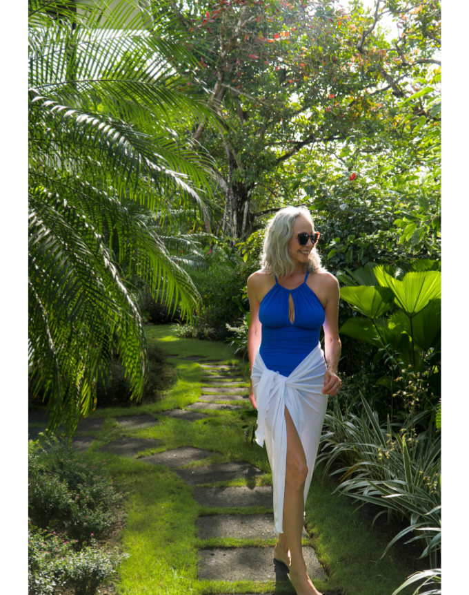 Island Goddess High Neck Keyhole One Piece Swimsuit