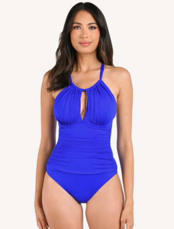 Island Goddess High Neck Keyhole One Piece Swimsuit