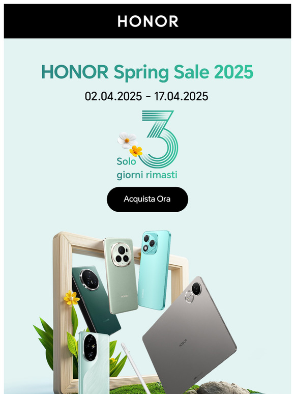 Ultima occasione! Approfitta degli sconti speciali di questa Primavera!