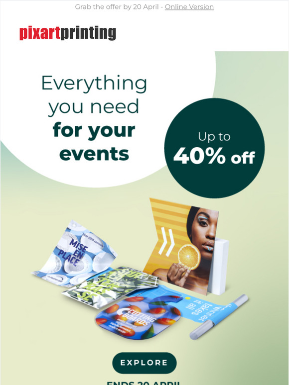 Up to 40% off: your brand the way you want it!