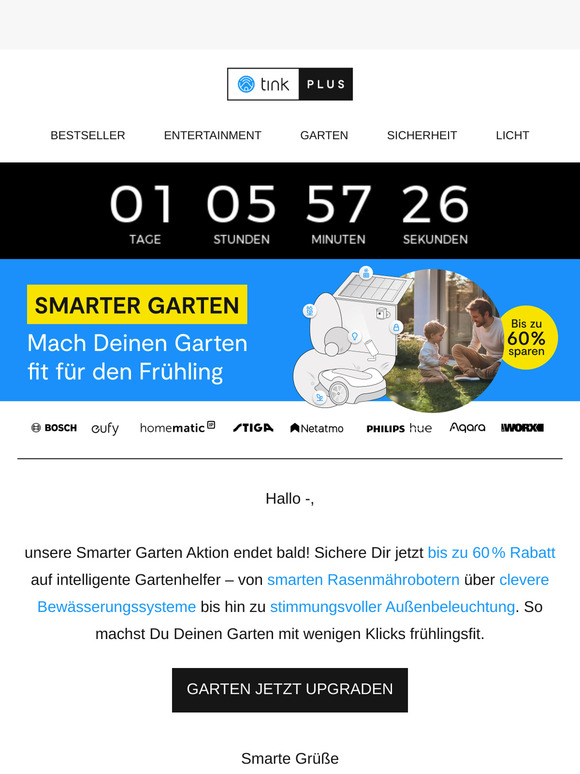 Letzte Chance: Smarte Garten-Deals bis zu 60 % reduziert 🌞
