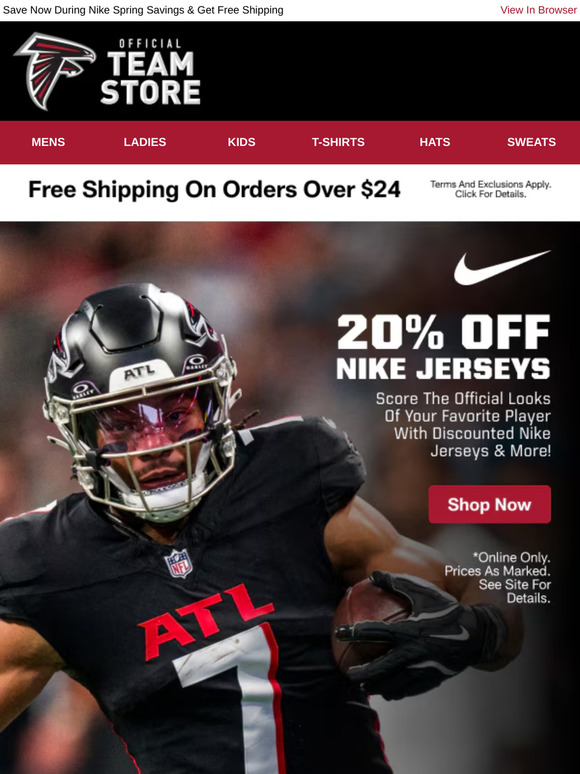 Rep For Less: 20% Off Falcons Nike Jerseys!