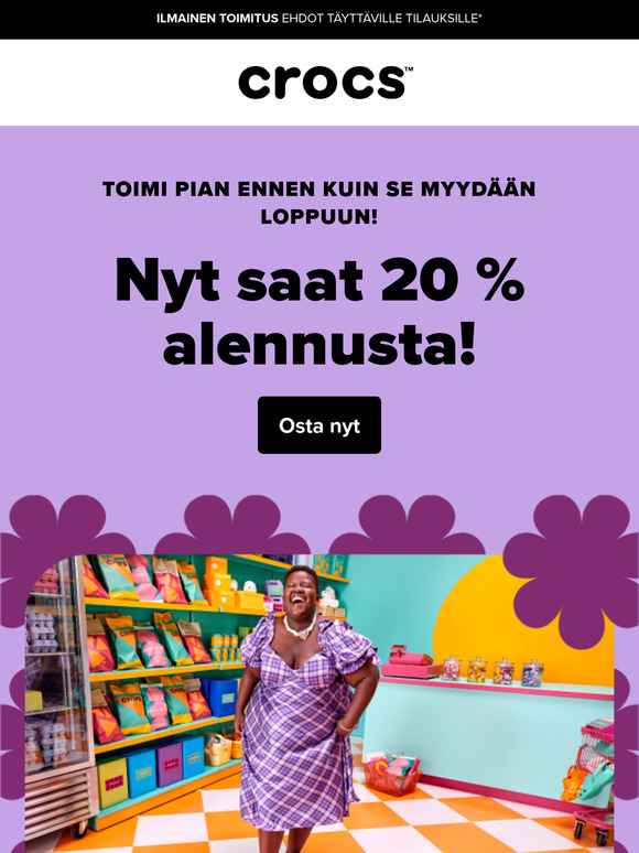 Näitkö jotain, mistä pidit? Nyt saat siitä 20 % alennusta!