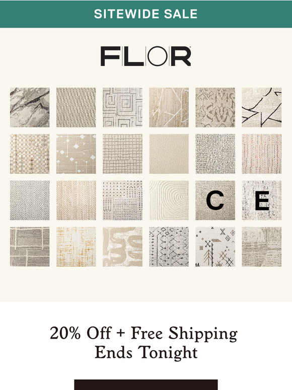20% off + free shipping ends at midnight! ⏳