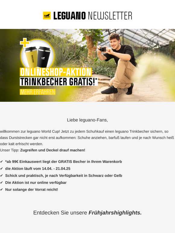🦶  Online Aktion: Willkommen zur leguano World Cup!