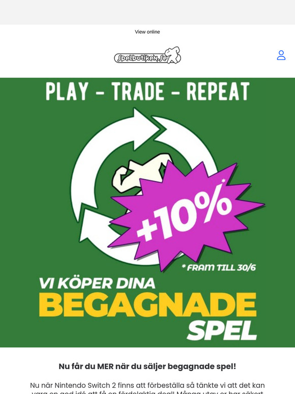 Nu får du MER när du säljer begagnade spel!