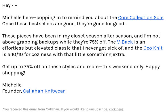 Michelle here—these are the sale styles I’m shopping