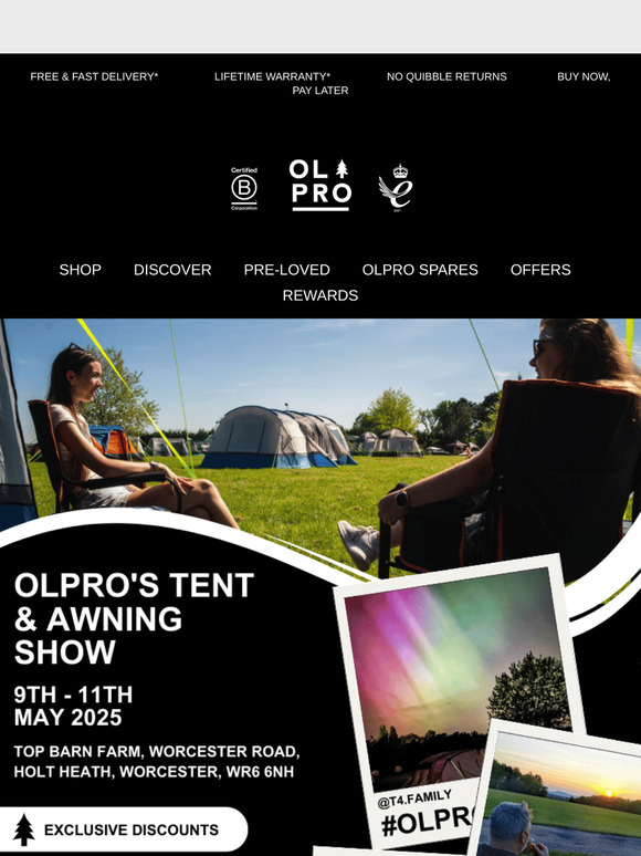 🏕️ See OLPRO in Action! Join Us at Our Tent & Awning Show