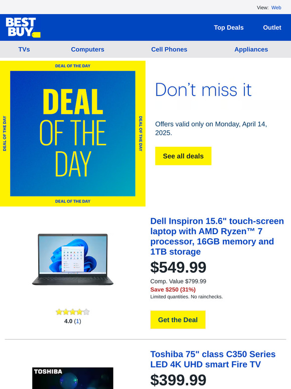 Today only: Tap into great savings on a Dell Inspiron laptop, plus more