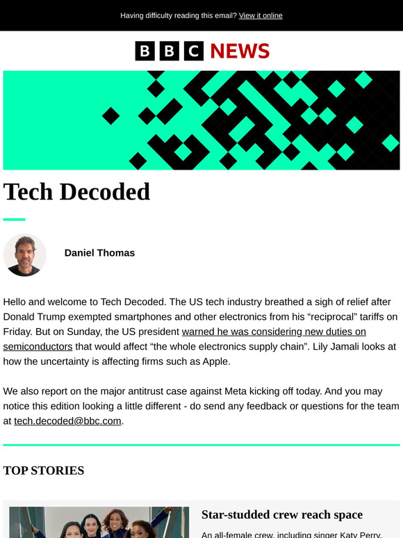 Tech Decoded: More tariff drama for tech