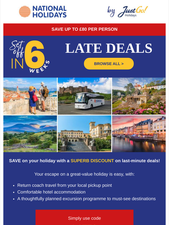 Bargain breaks: SAVE on last-minute getaways