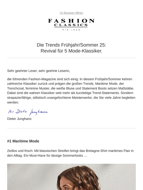 Die Trends Frühjahr/Sommer 25: Revival für 5 Mode-Klassiker.