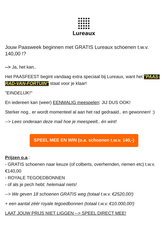 Jouw GRATIS schoenen t.w.v. 140,- (18x)  🎁