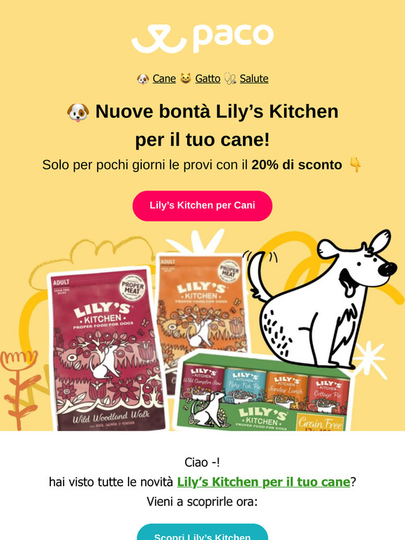 🎉 È arrivato il 20% di sconto sulle nuove ricette Lily’s Kitchen!