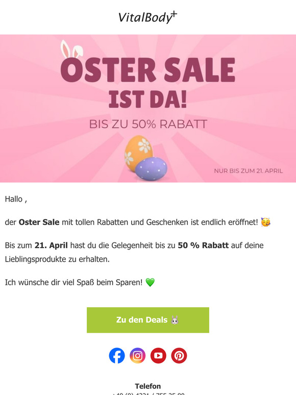 Oster Sale startet jetzt!