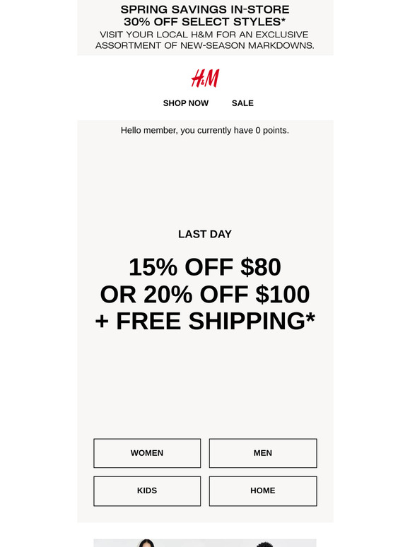 Last day: Up to 20% off your order