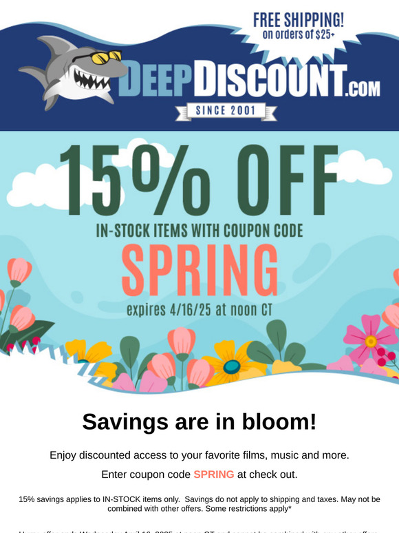 Celebrate! Your 15% Off Coupon is Here