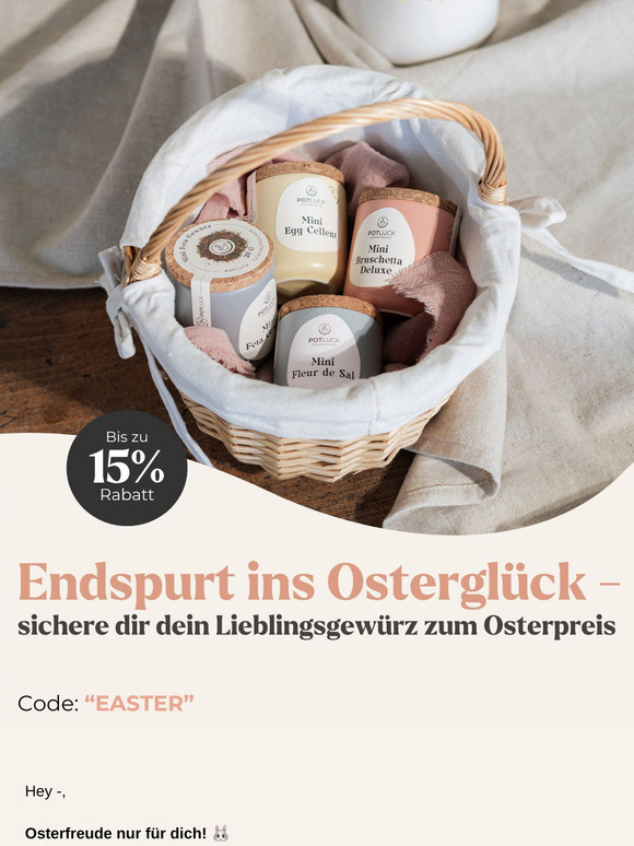 🌸 bis zu 15 % Rabatt 🐰 Hase im Endspurt – du auch?