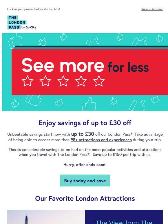 🚨 Save up to £30 when exploring on your next London trip! 🚨