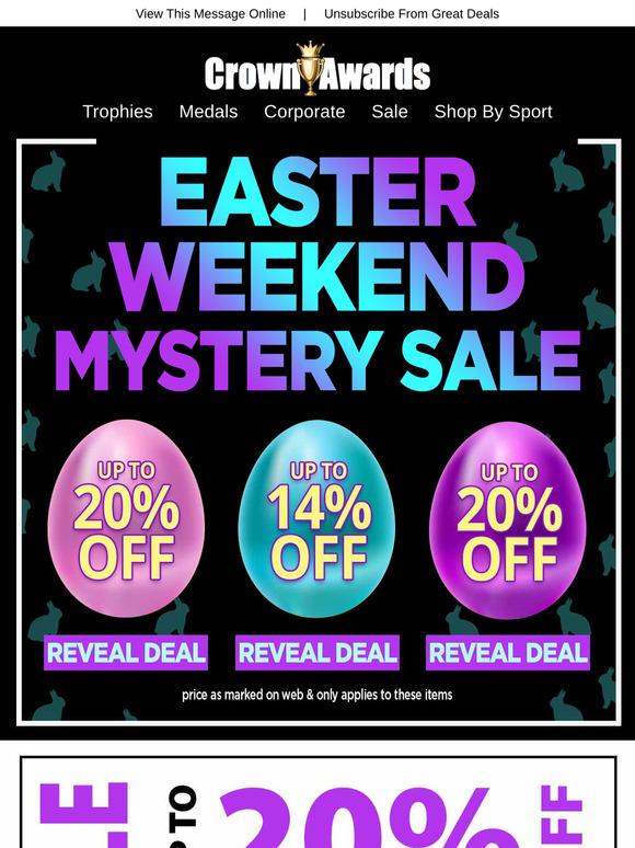 Happy Easter! Enjoy up to 20% off