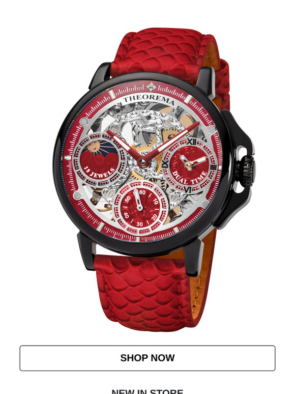 Red watch. Best Seller. Dual-Time Mechanical.