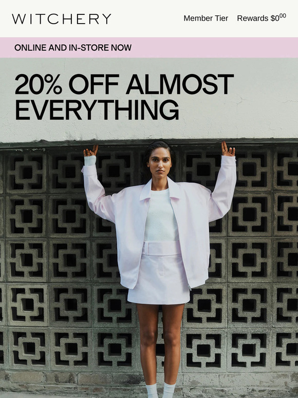 20% Off Almost Everything In-Store & Online Now