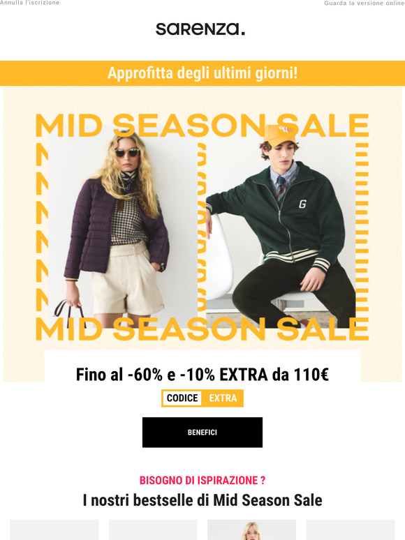 -10% EXTRA sul tuo carrello 🛍️ Fino a domani!